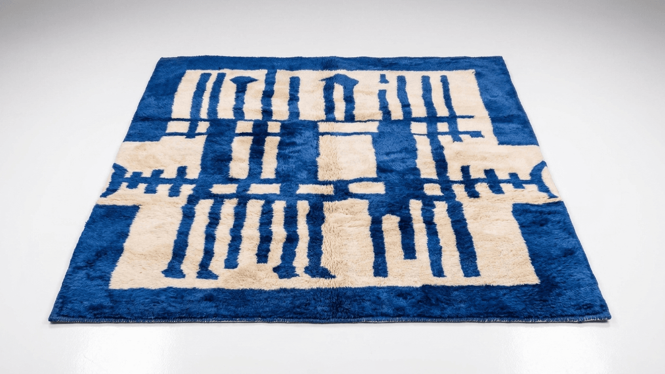 Handmade Wool Rug Boho Living Room Decor