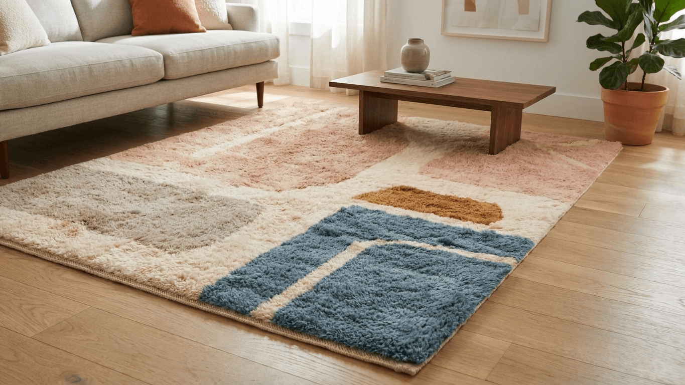 Handmade Wool Rug Beni Mrirt Boho Living Room Decor