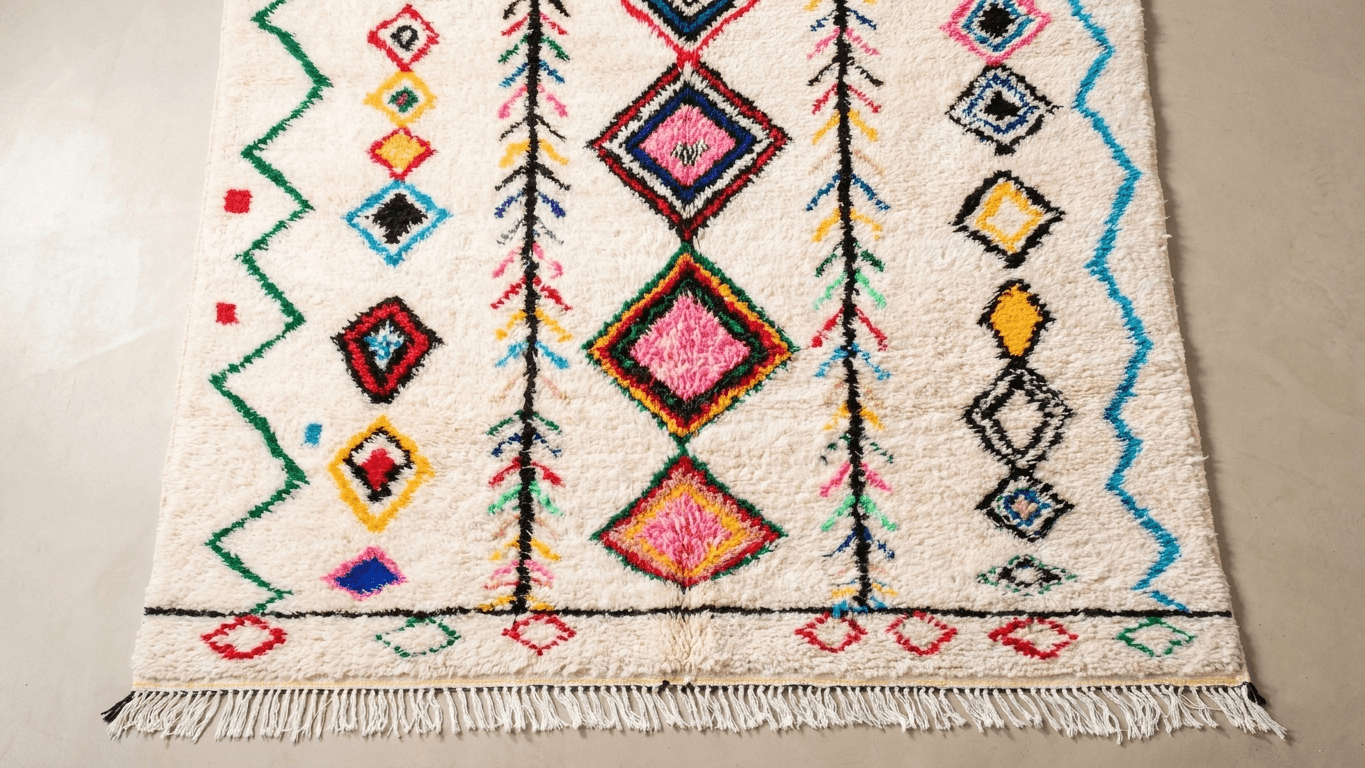 Multicolor Diamond Azilal Rug