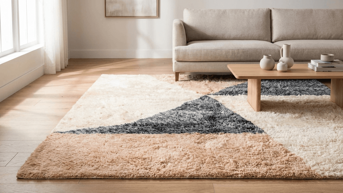 Handmade Wool Rug  Boho Living Room Decor