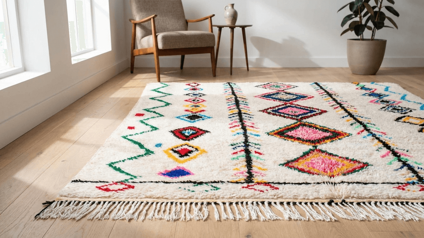 Multicolor Diamond Azilal Rug