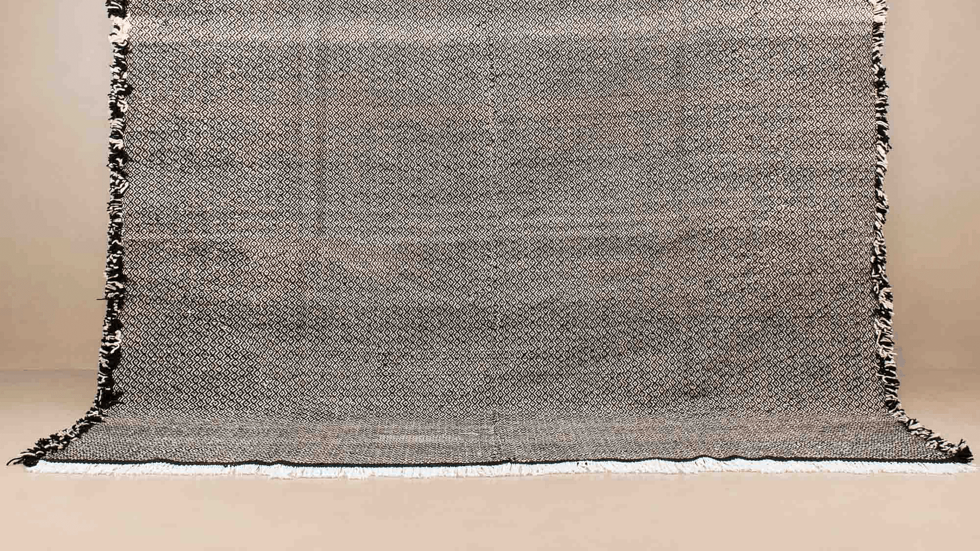Neutral Fringed Border Kilim Taznakht Rug