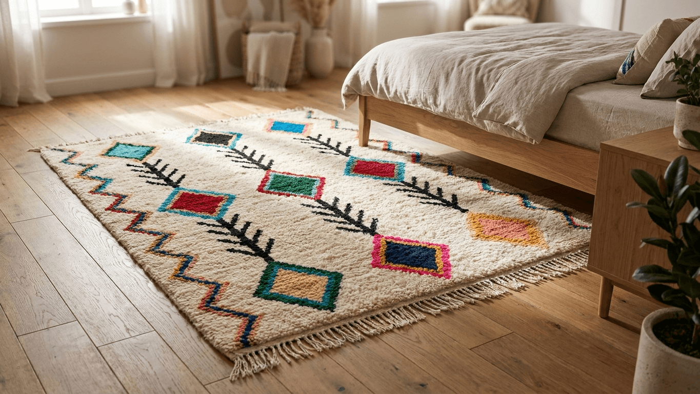 Multicolor Diamond Azilal Rug
