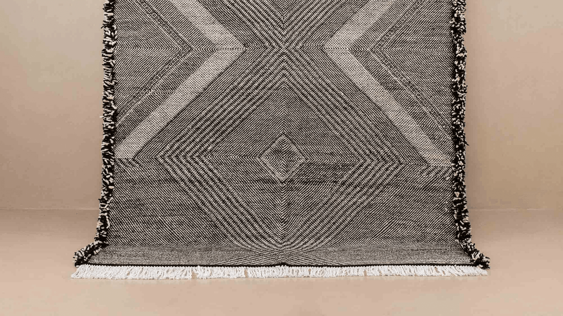 Black X-Motif Taznakht Rug