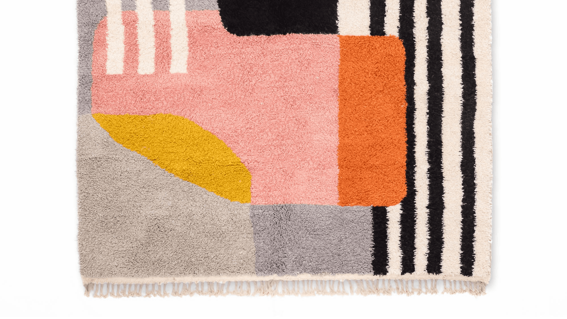 Handmade Wool Rug  Boho Living Room Decor Beni Ourain