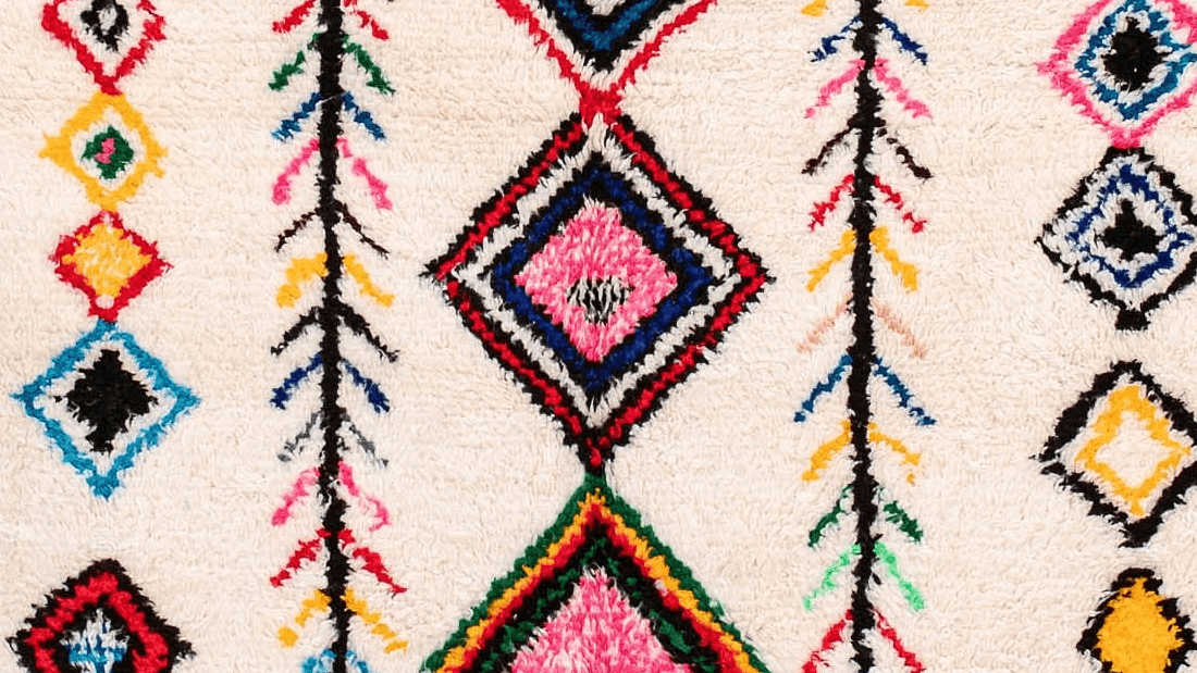 Multicolor Diamond Azilal Rug