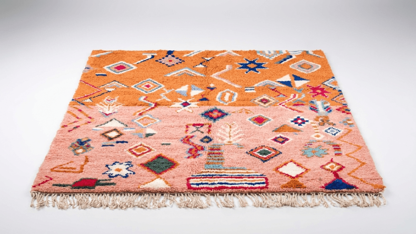 Handmade Wool Rugs  Boho Living Room Decor