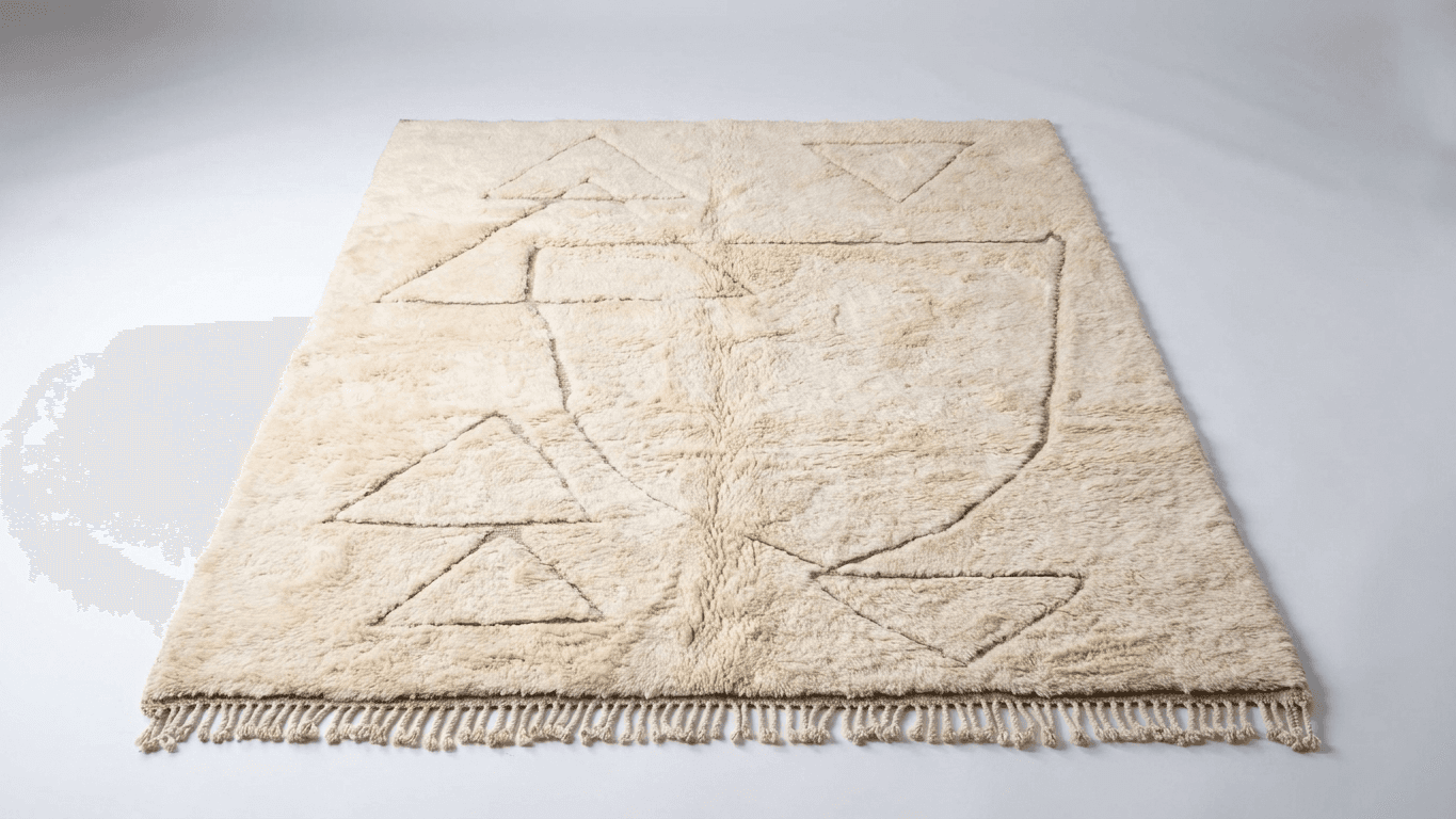 Handmade Wool Rug Beni Mrirt Custom Size Boho Home Decor