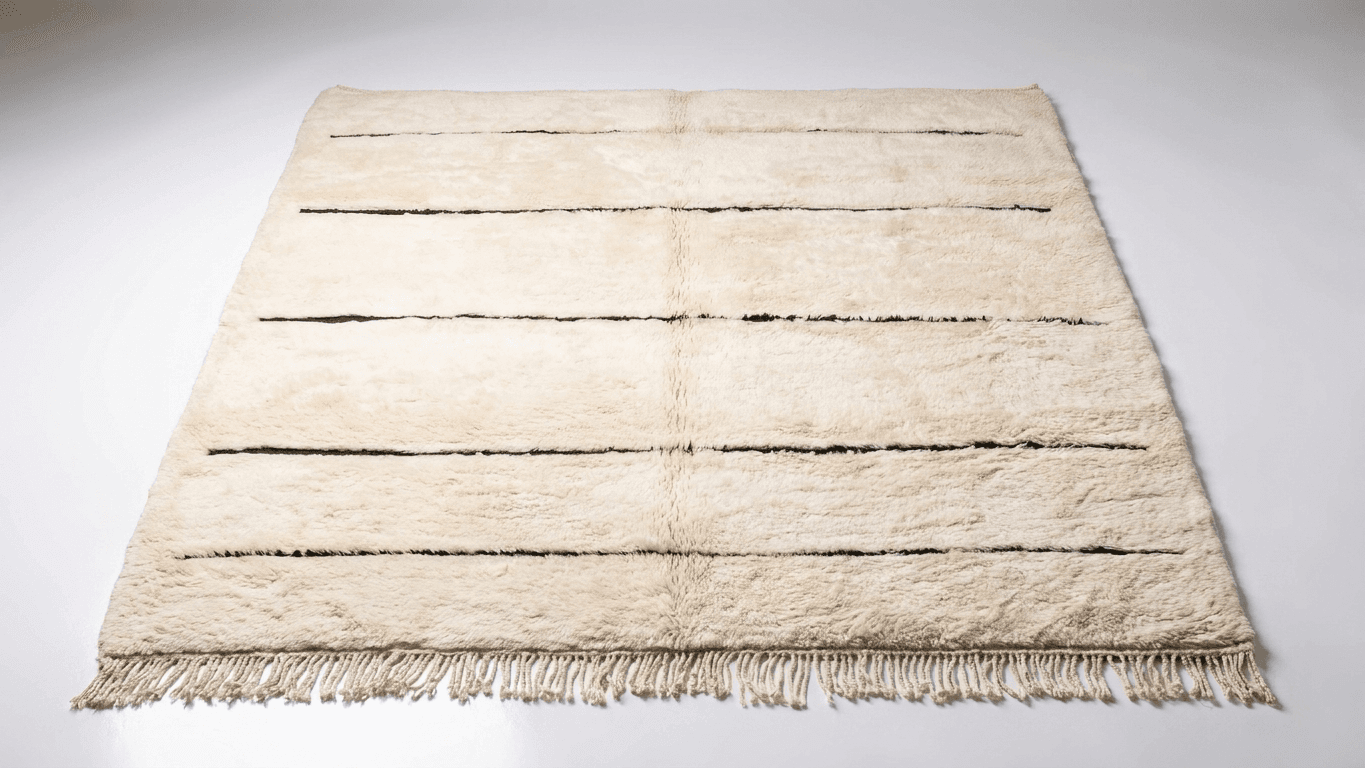 Handmade Wool Rugs Beni Mrirt Boho Style Bedroom Decor
