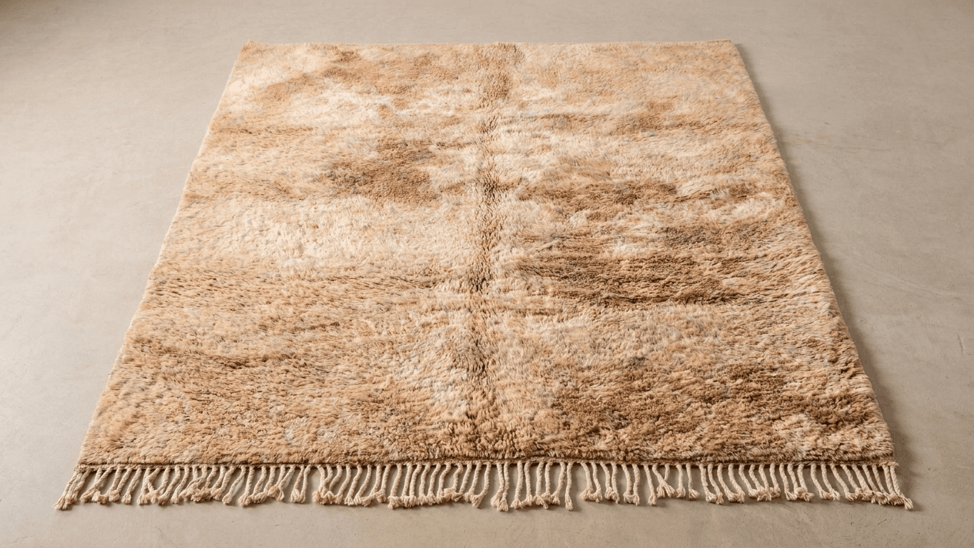 Handmade Wool Rug Beni Mrirt Custom Size Boho Decor