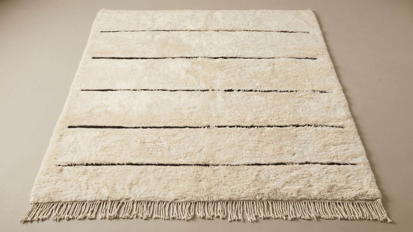 Handmade Wool Rugs Beni Mrirt Boho Style Bedroom Decor