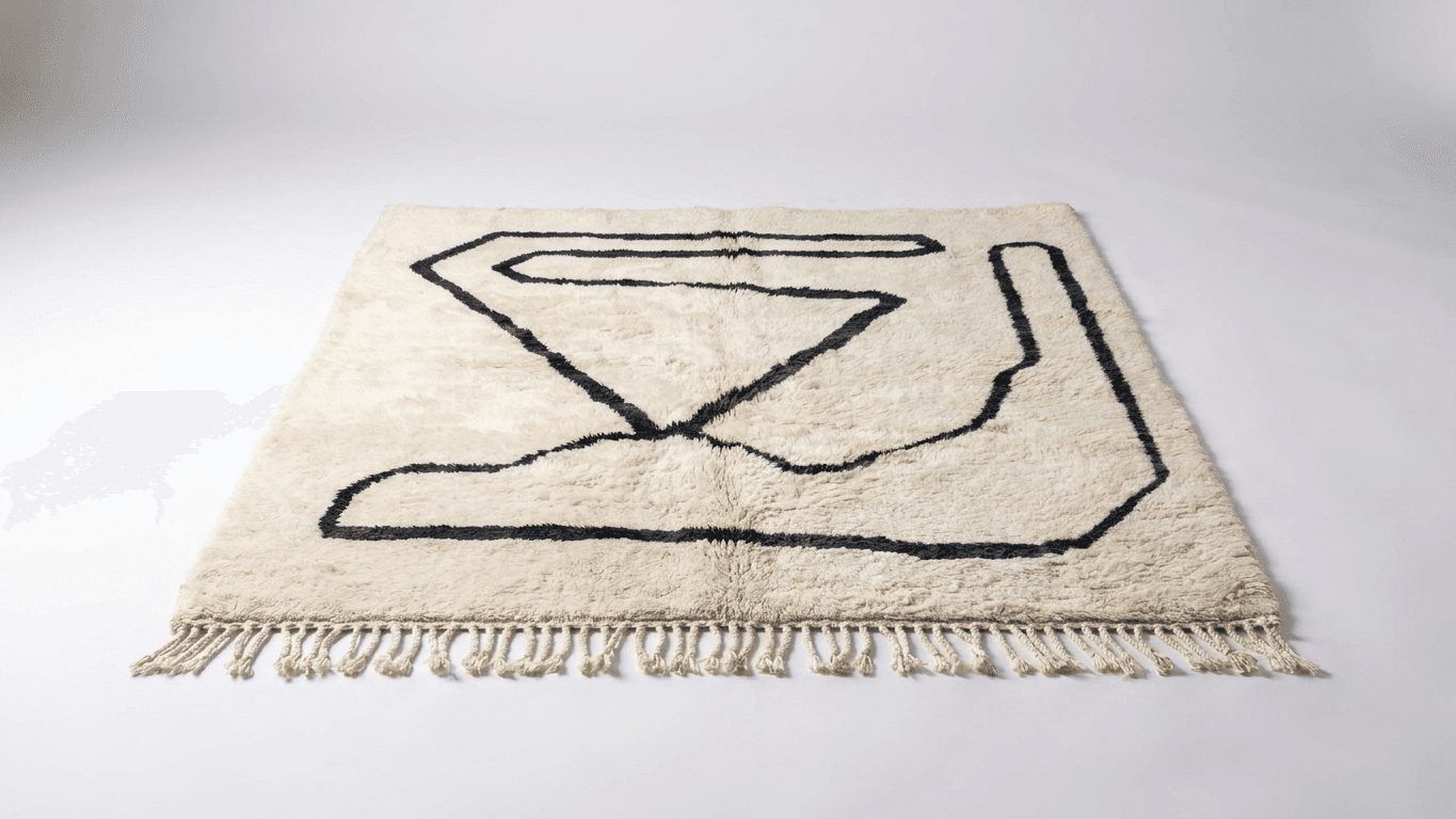 Handmade Wool Rug Custom Size Boho Beni Mrirt Living Room