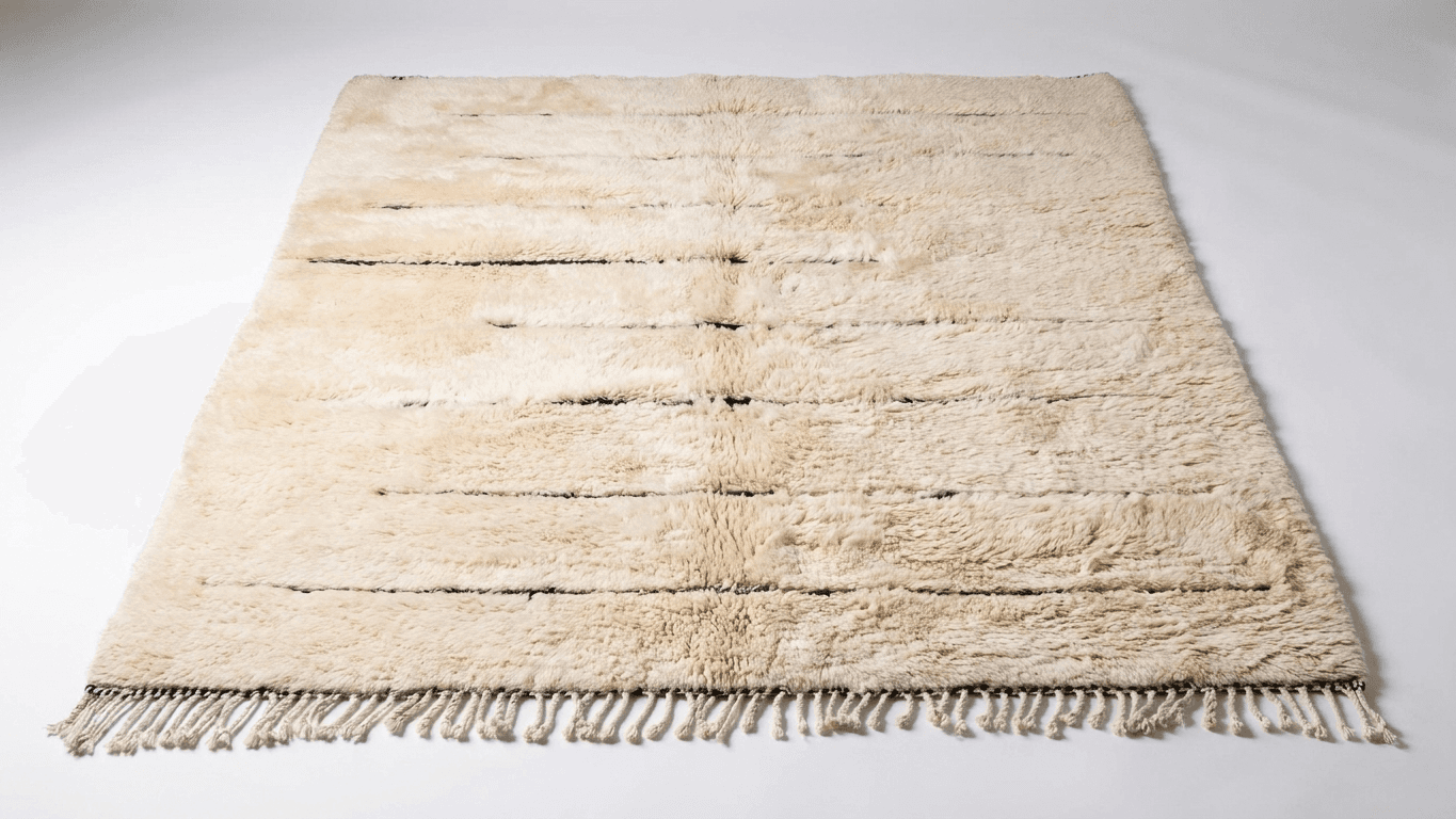 Handmade Wool Rug Beni Mrirt Boho Custom Size Living Room Decor
