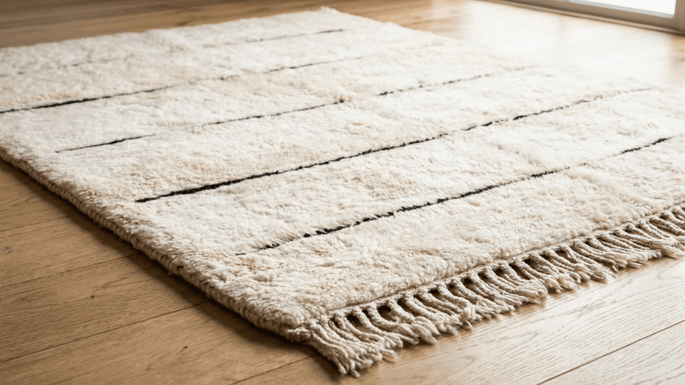 Handmade Wool Rugs Beni Mrirt Boho Style Bedroom Decor