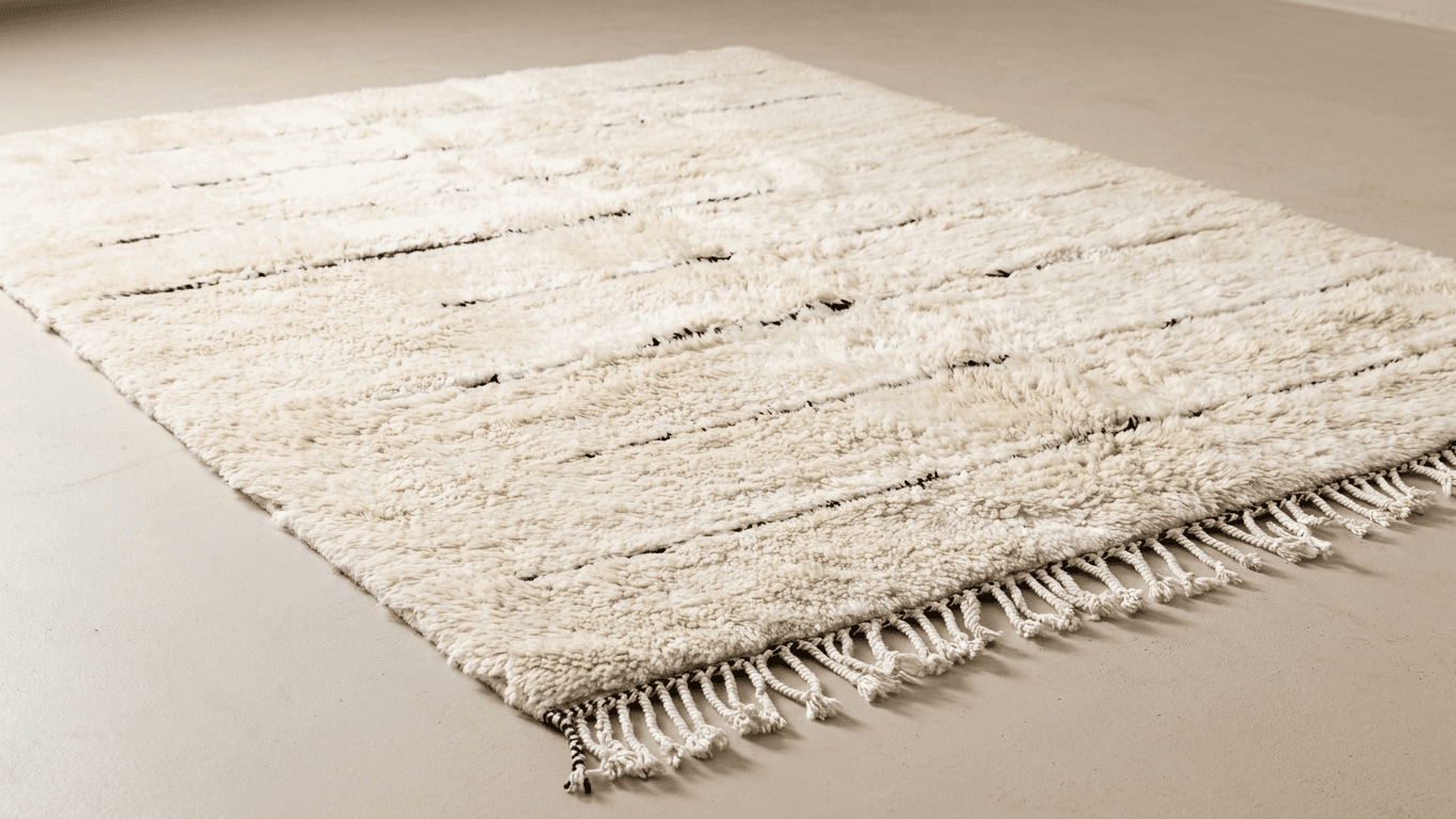 Handmade Wool Rug Beni Mrirt Boho Custom Size Living Room Decor