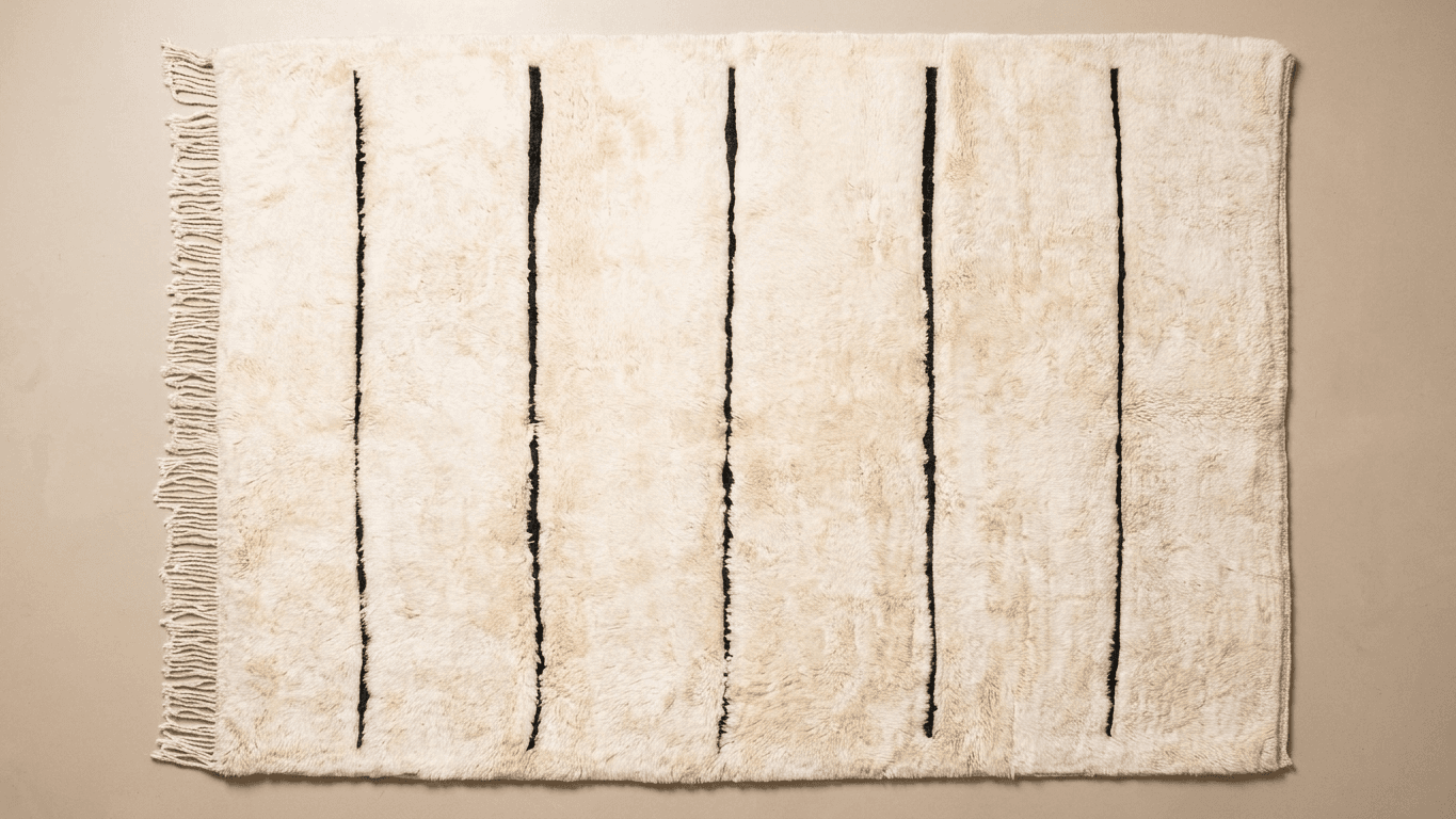 Handmade Wool Rugs Beni Mrirt Boho Style Bedroom Decor