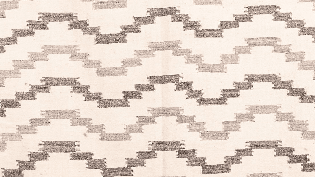 Ivory Zigzag Taznakht Rug