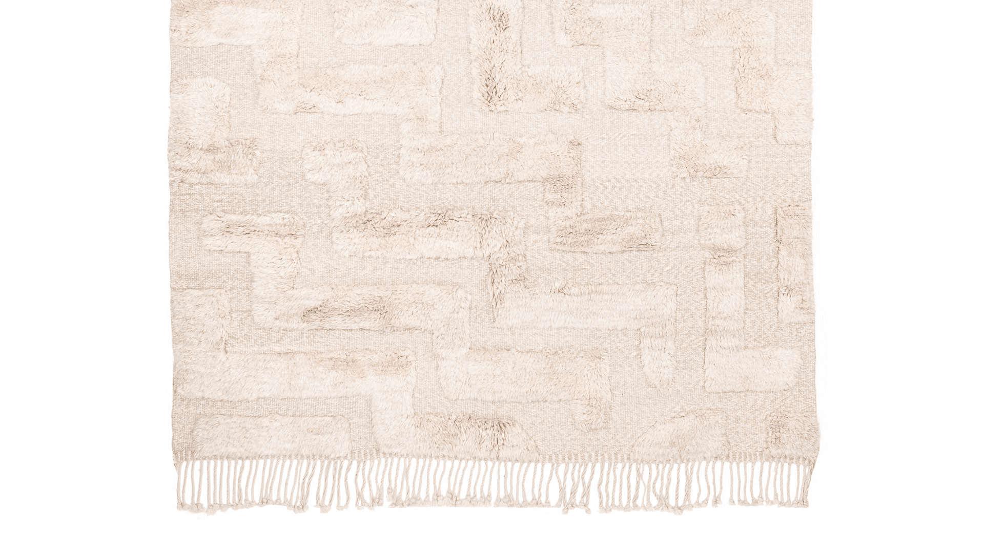 Handmade Wool Beni Mrirt Rug Custom Size Boho Living Room Decor