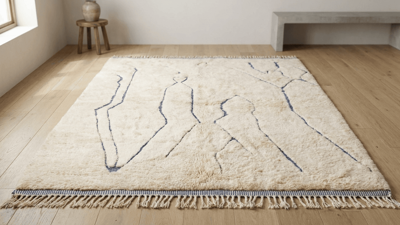 Handmade Wool Rugs - Custom Size Boho Living Room Decor