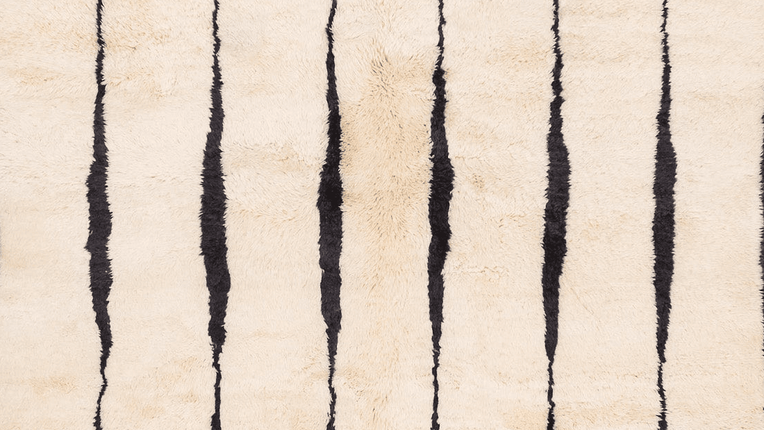 Handmade Wool Rugs Beni Mrirt Custom Size Boho Living Room Decor
