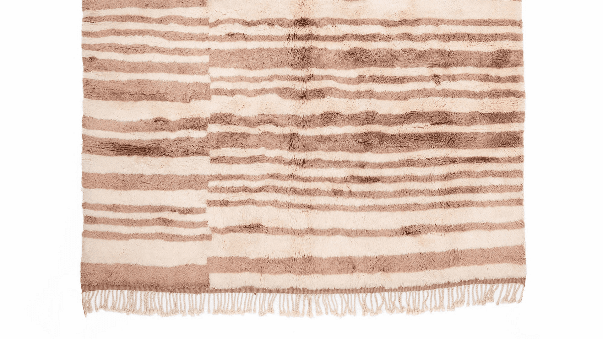 Handmade Wool Rug Beni Mrirt Custom Size Boho Living Room