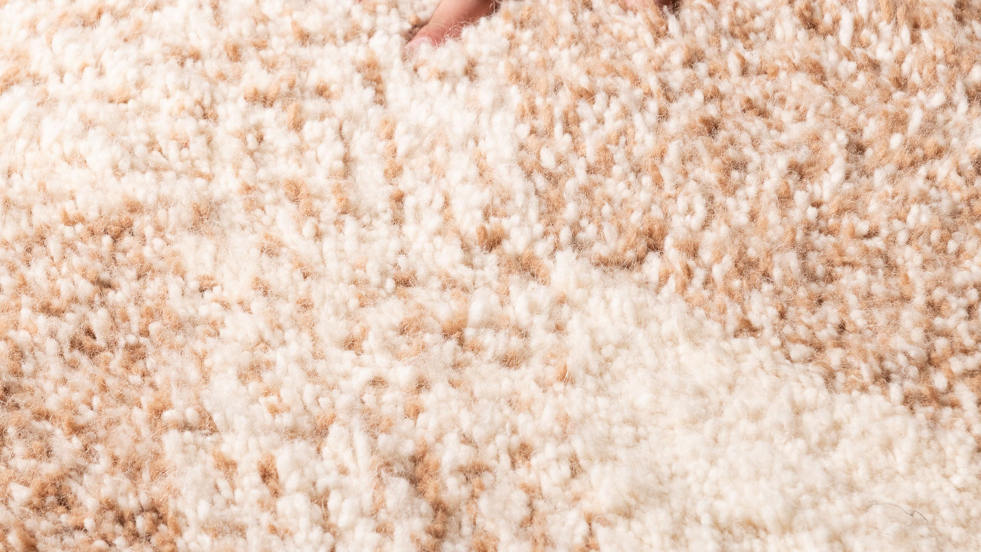 Moroccan Rug Handmade Wool - Neutral Ivory Cream Modern Boho Area Rug for Living Room Bedroom - Beni Ourain