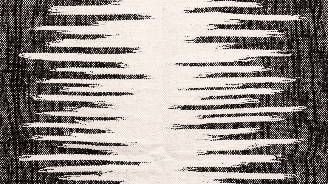 Black Zigzag Kilim Taznakht Rug