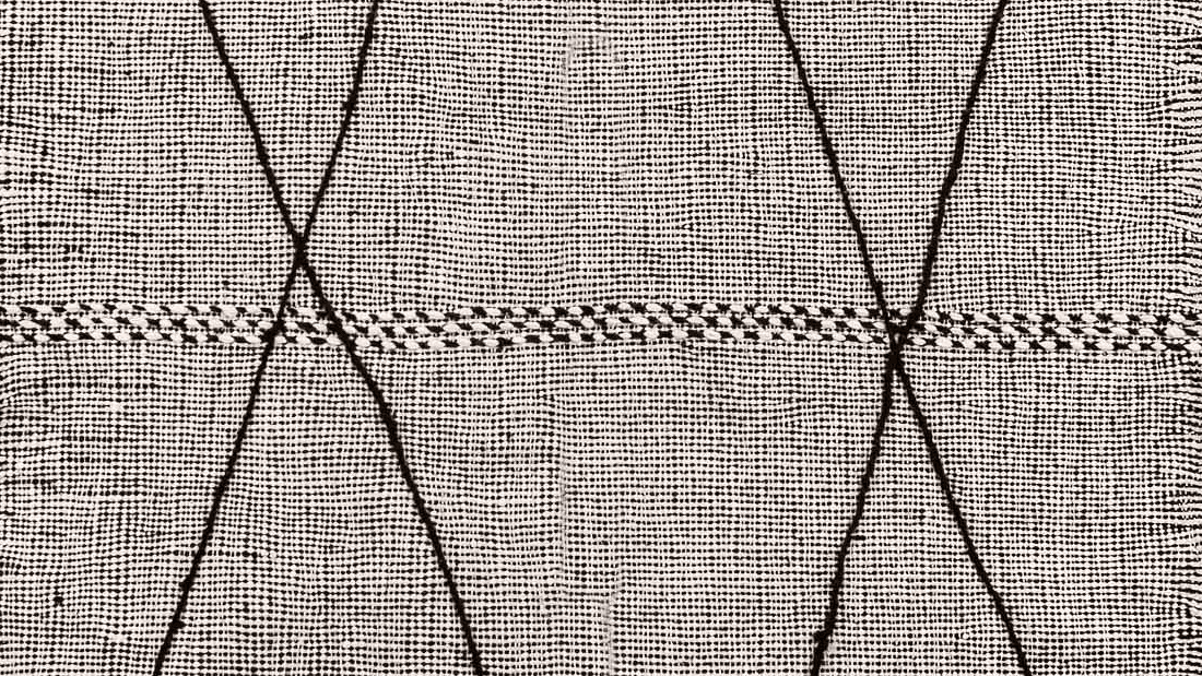 Black Crisscross Kilim Taznakht Rug