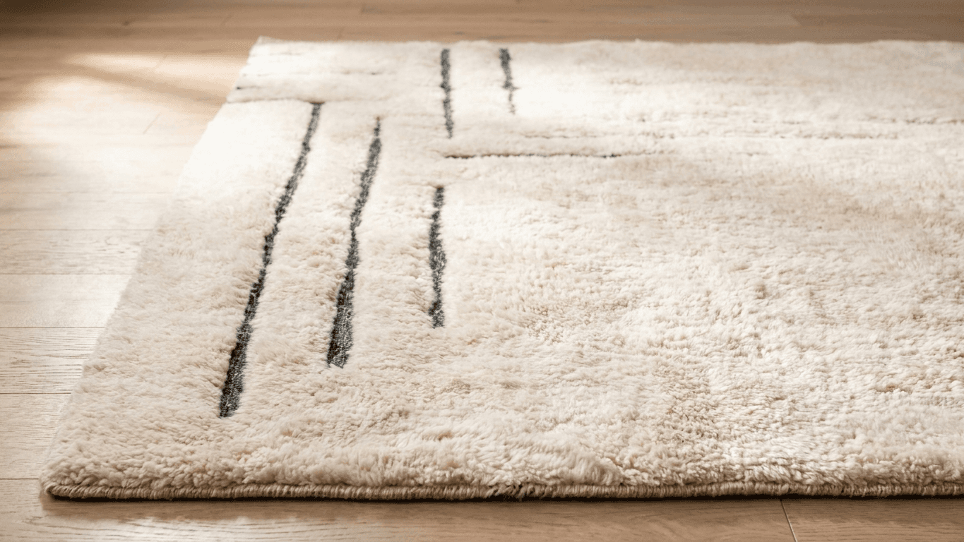 Handmade Wool Rug Custom Size Boho Beni Mrirt Bedroom Decor