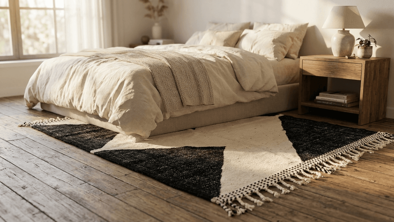 Black Chevron Kilim Taznakht Rug