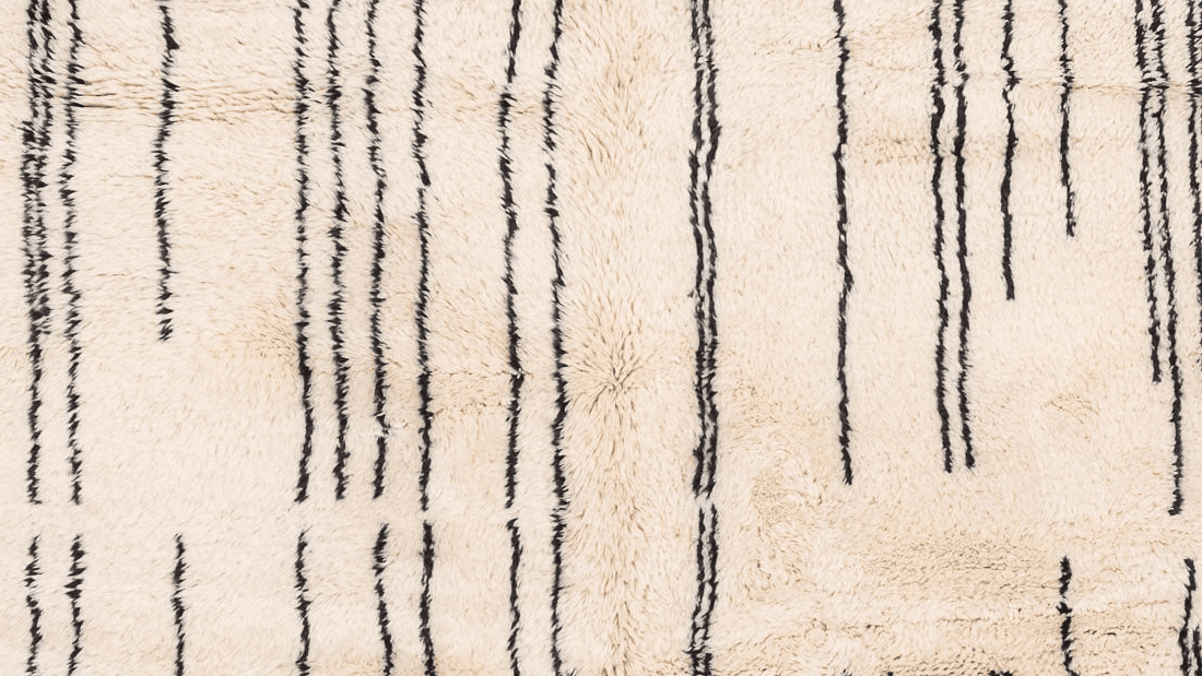 Handmade Wool Rugs Beni Mrirt Custom Size Boho Living Room Decor