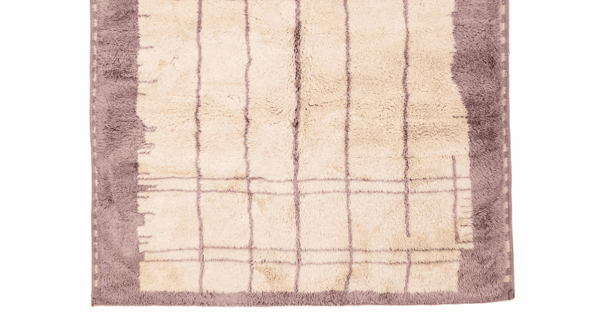 Handmade Wool Beni Mrirt Rug Boho Living Room Decor