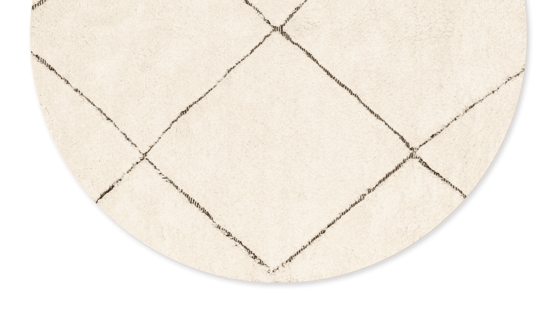 Ivory Open Diamond Beni Ourain Rug