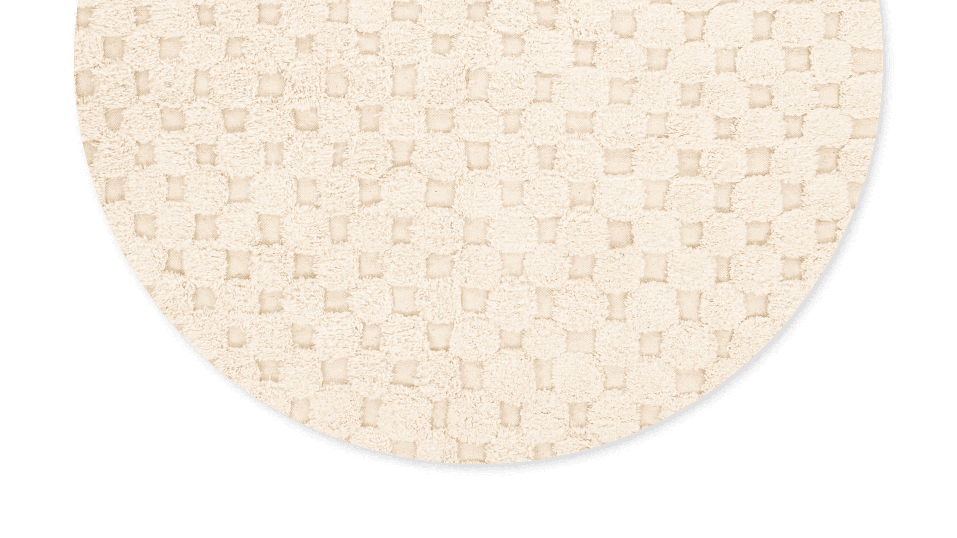 Ivory Textured Round Beni Ourain Rug