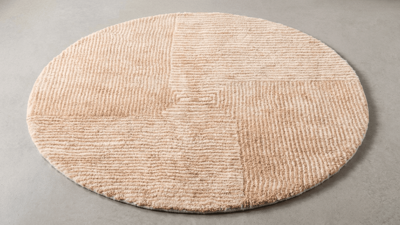 Handmade Wool Rug Beni Mrirt Boho Living Room Decor