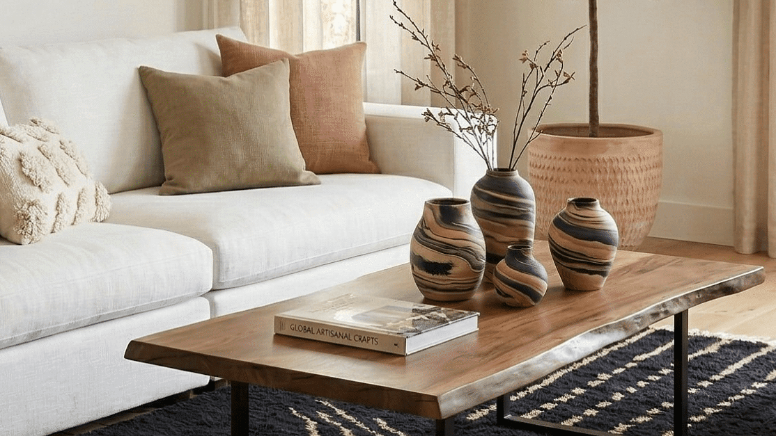 Black Linear Beni Ourain Rug