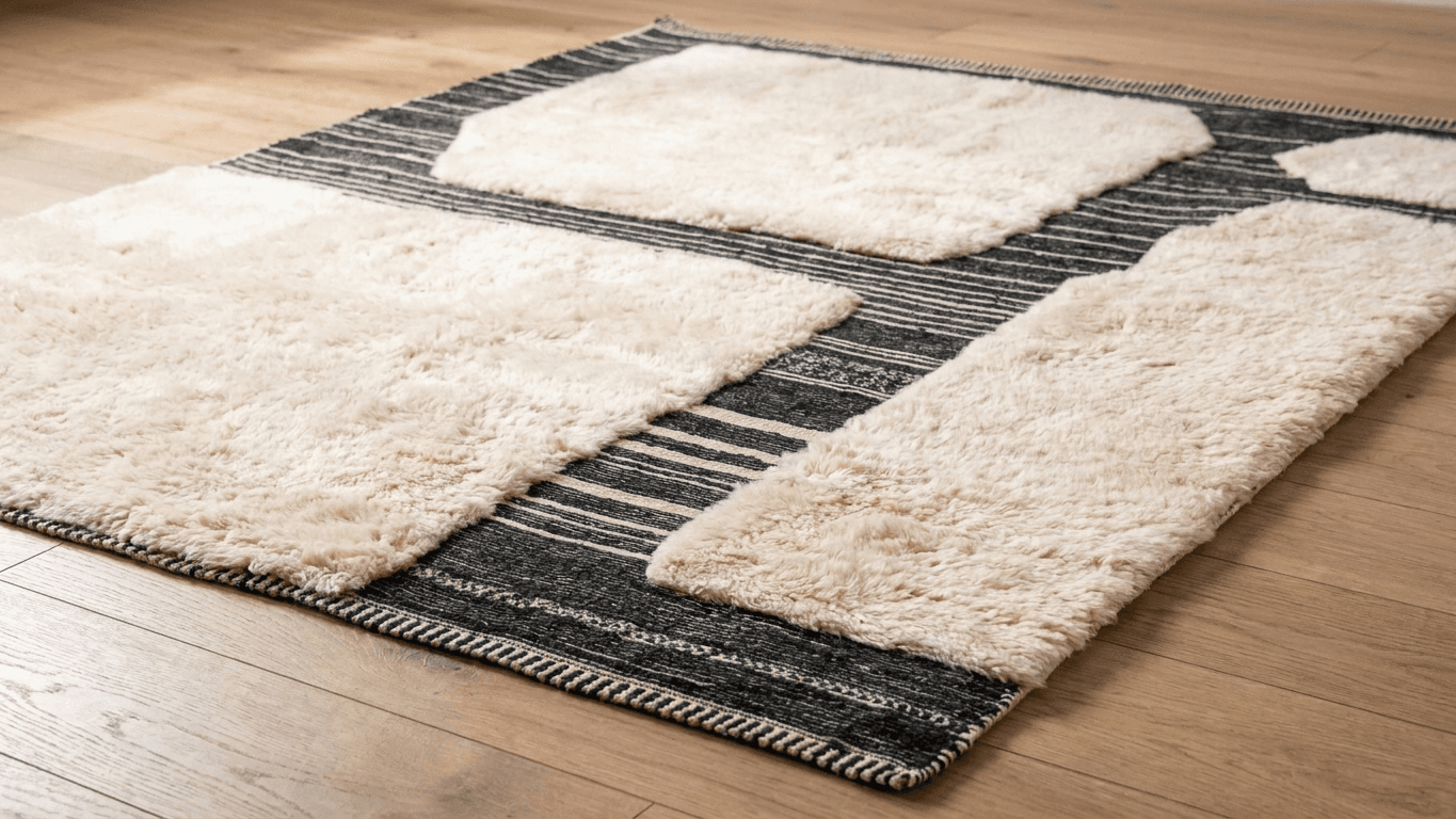 Handmade Wool Rugs Beni Mrirt Boho Living Room Decor