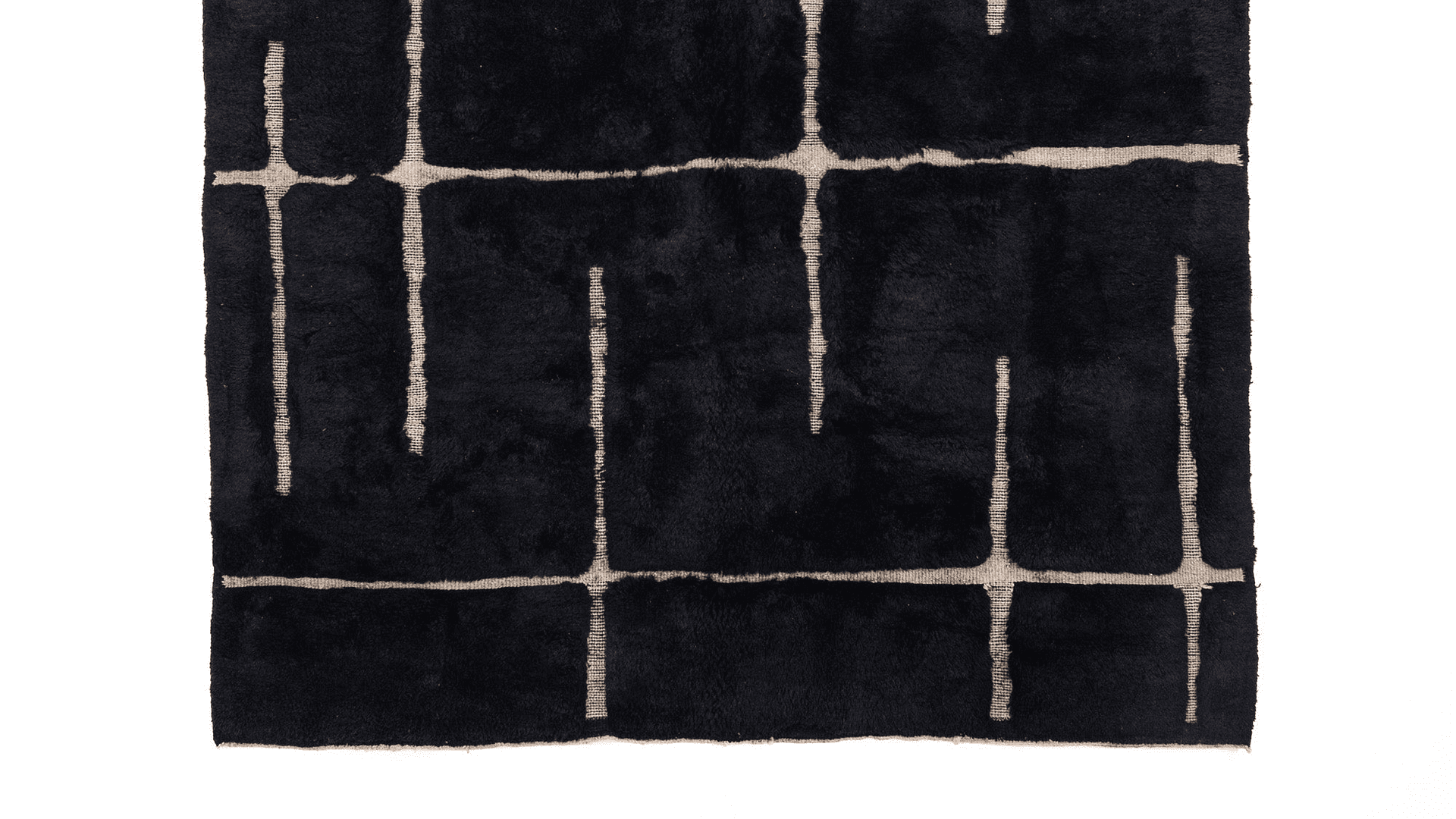 Handmade Wool Beni Mrirt Rug - Boho Custom Size for Living Room Decor