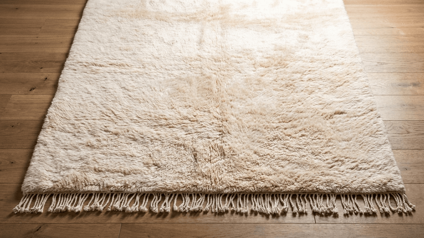 Handmade Beni Mrirt Wool Rug  Boho Decor Living Room