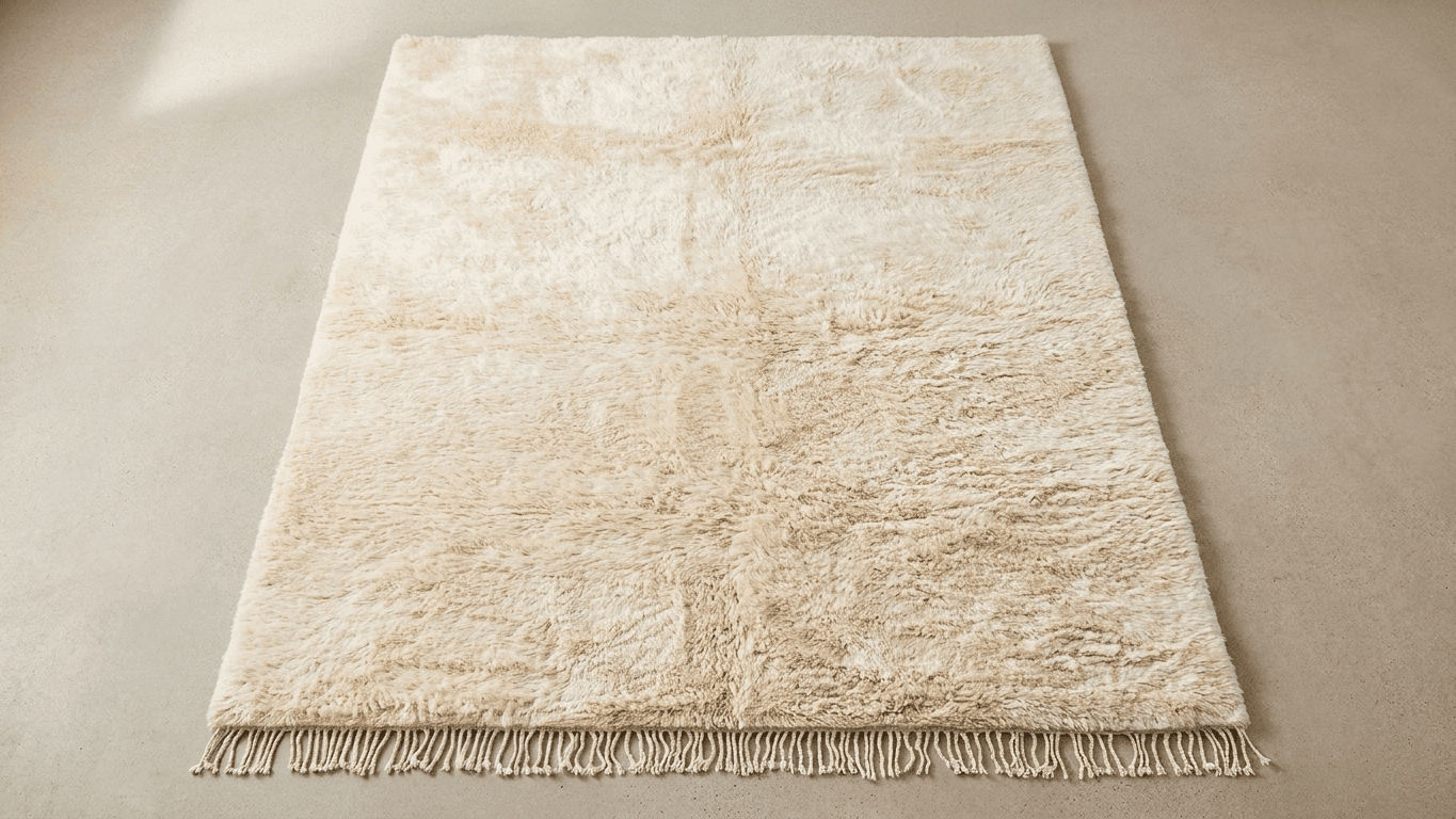 Handmade Beni Mrirt Wool Rug  Boho Decor Living Room