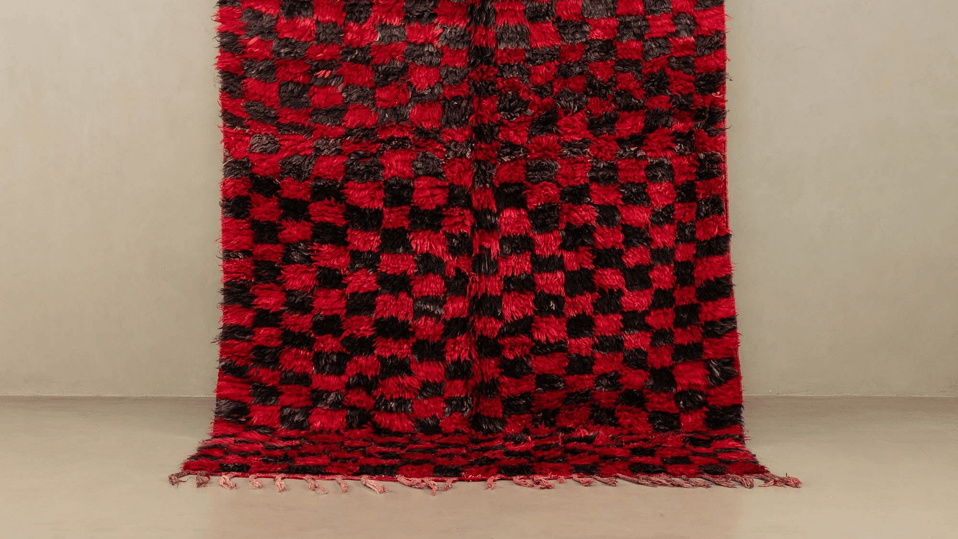 Handmade Wool Boujad Rug Custom Size Boho Bedroom Decor