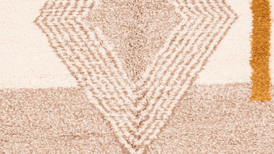Neutral Geometric Beni Ourain Rug