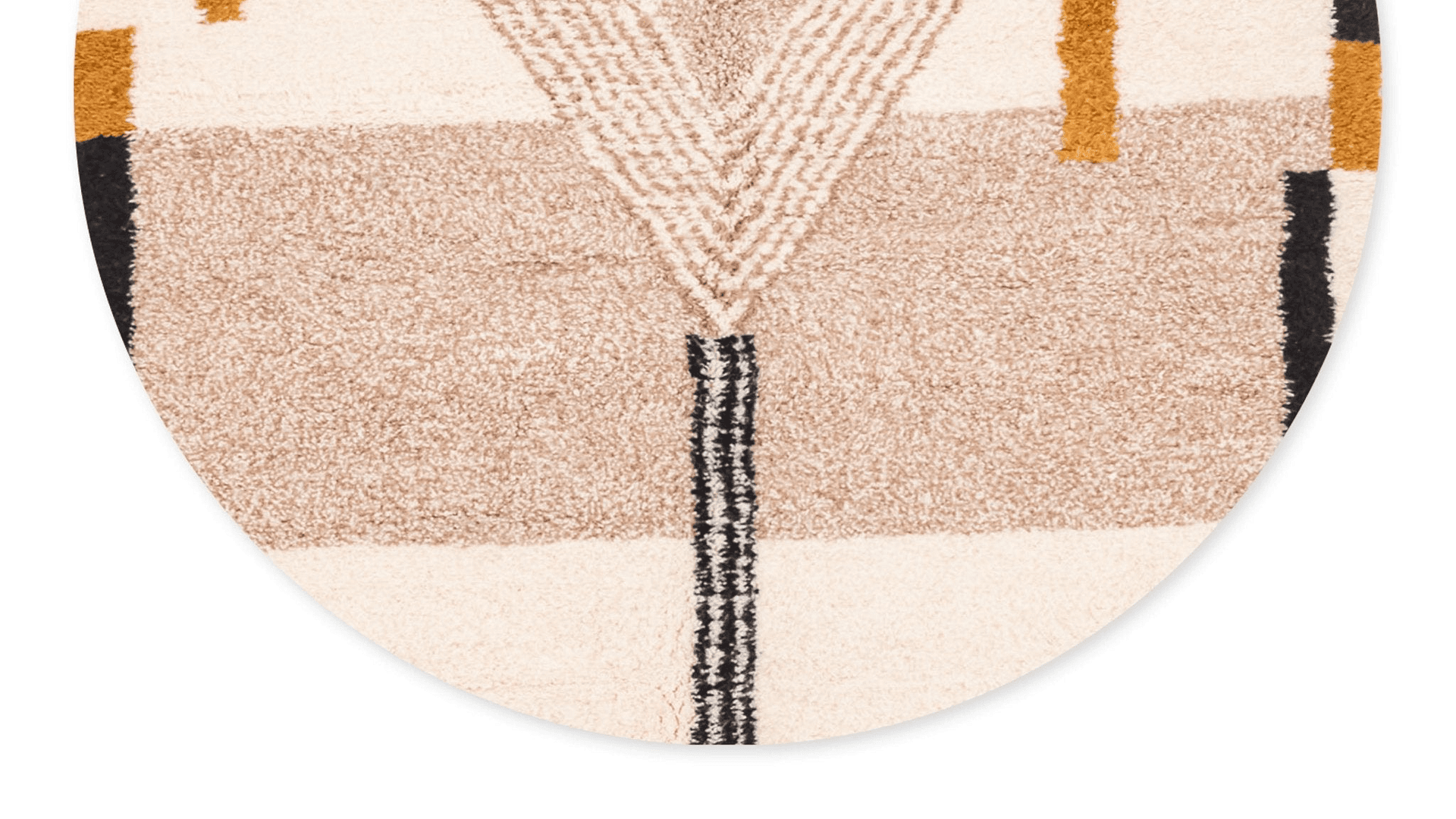 Neutral Geometric Beni Ourain Rug