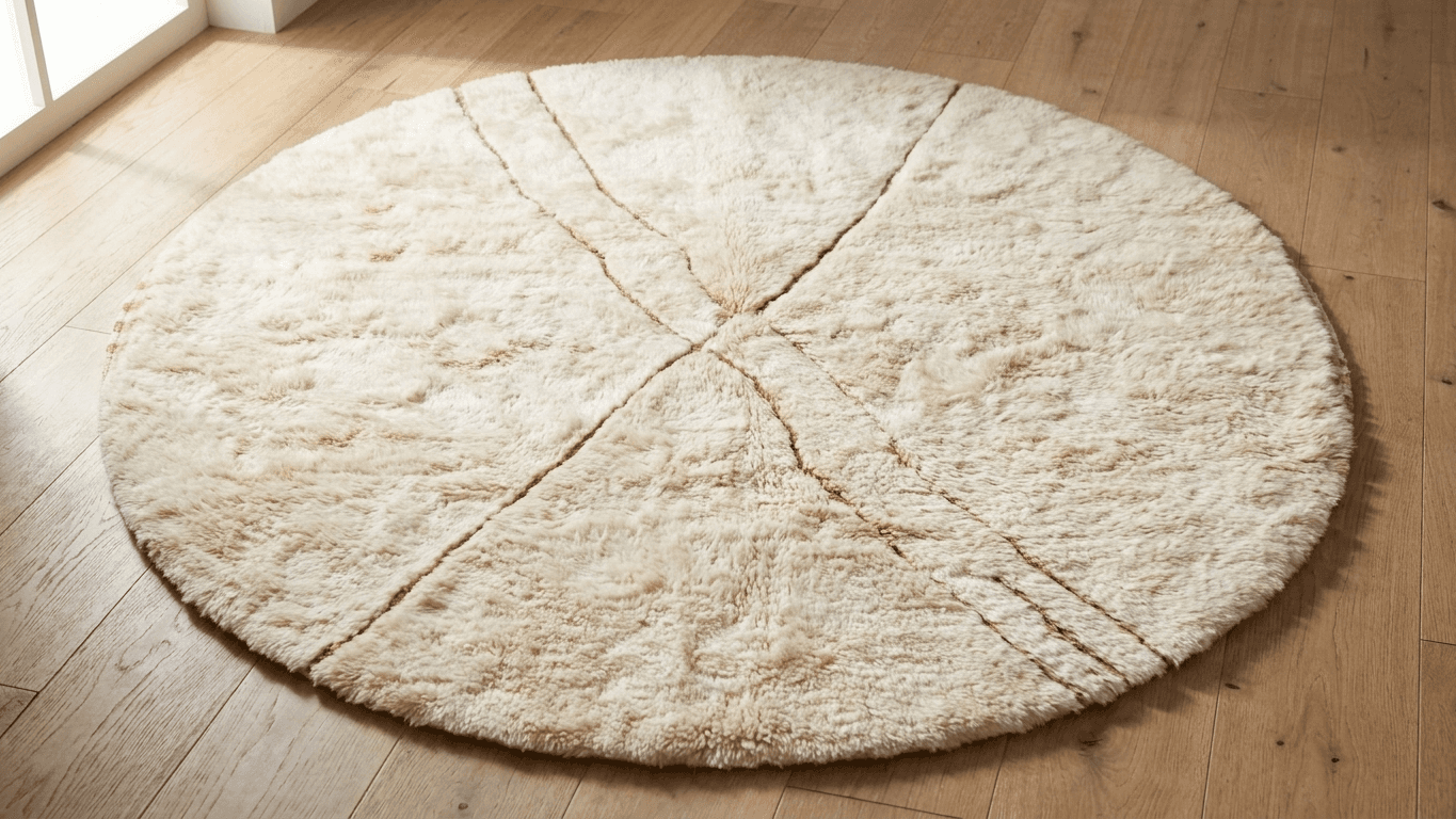 Handmade Wool Rugs Custom Size Boho Beni Mrirt Living Room