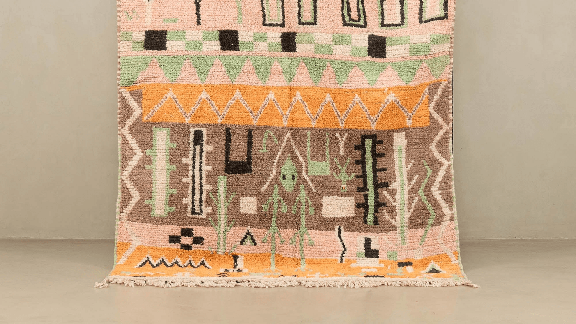 Handmade Wool Rugs Boujad Custom Boho Living Room