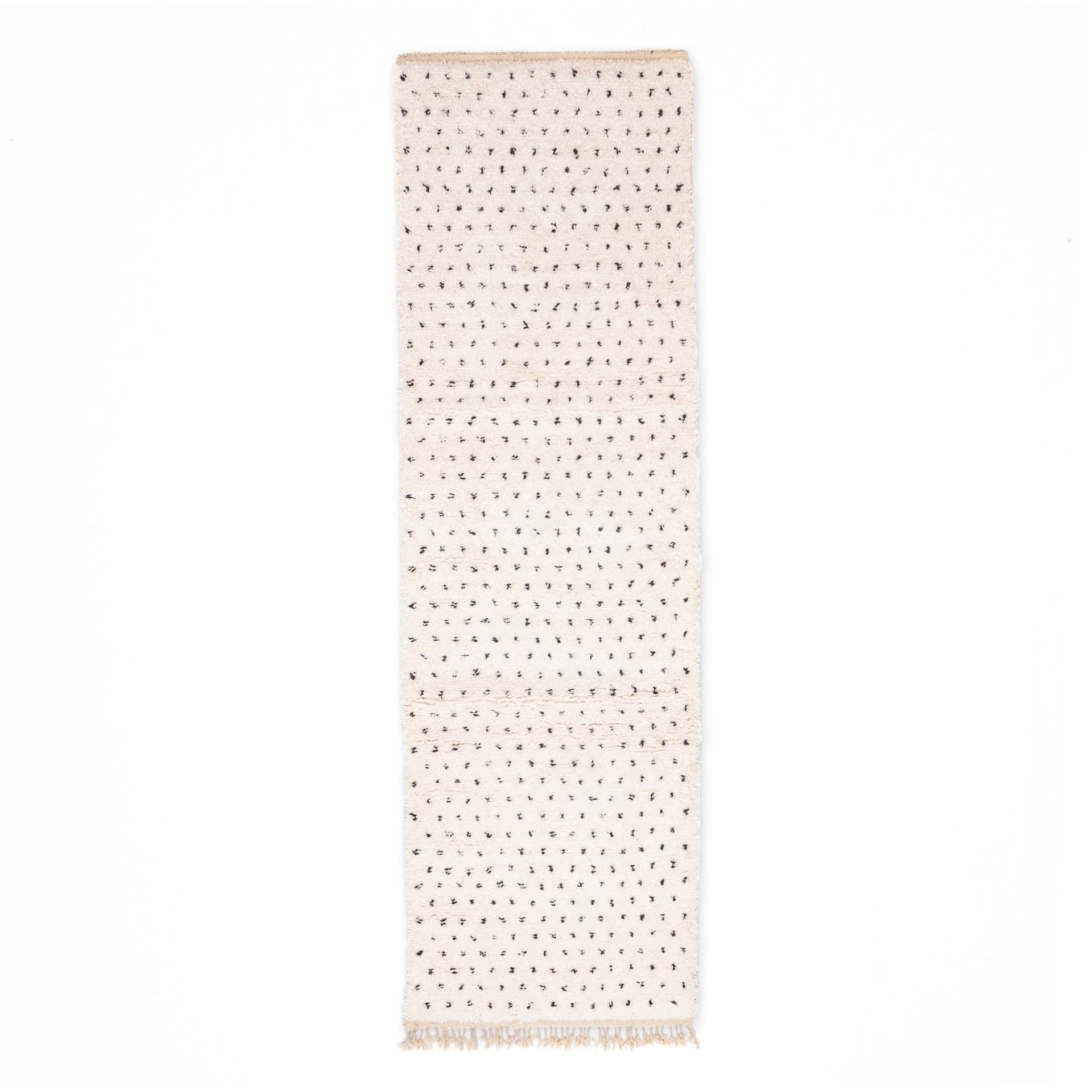 Ivory Flecked Beni Ourain Runner Rug