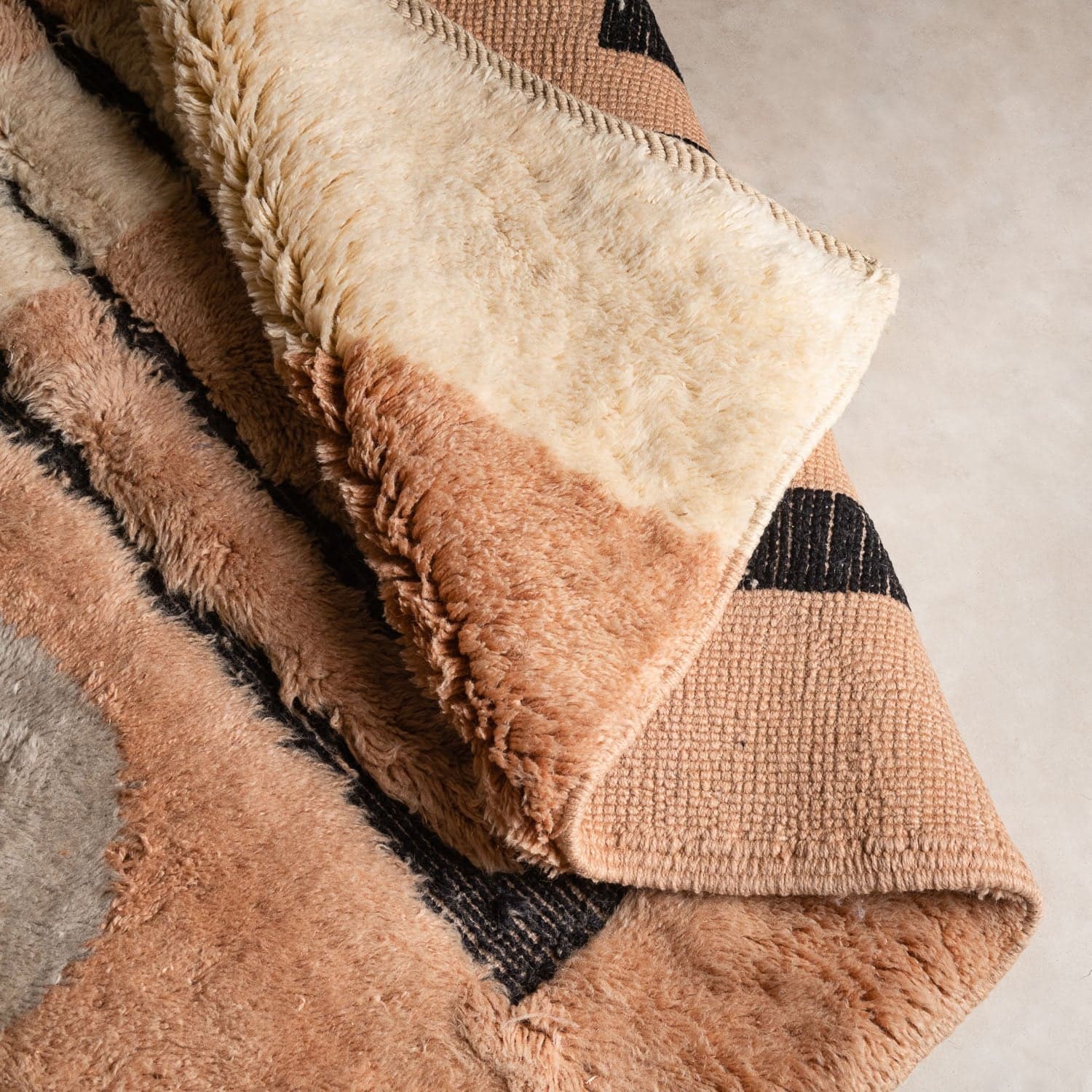 Handmade Wool Rug  Boho Style Living Room Decor