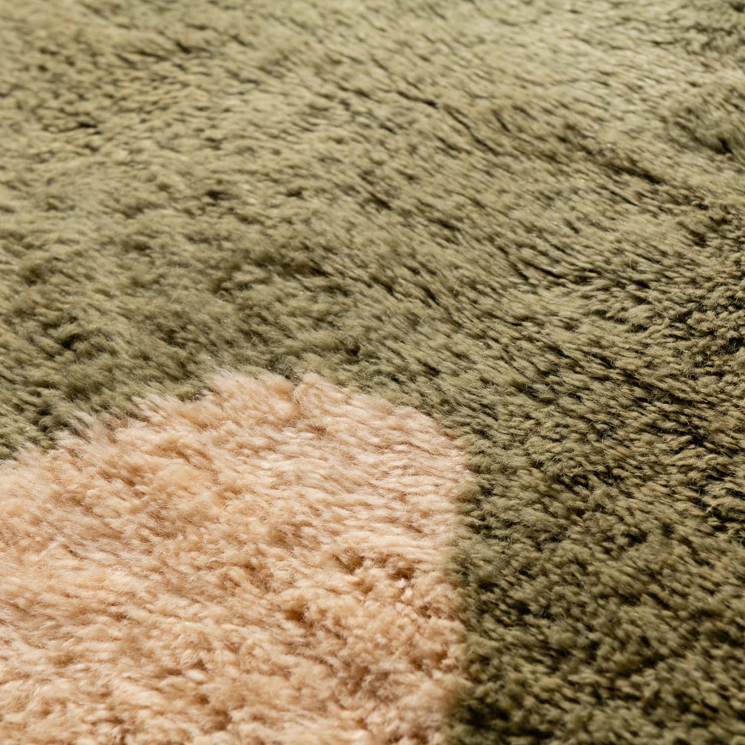 Moroccan Rug Handmade Wool - Olive Green Neutral Modern Boho Area Rug for Living Room Bedroom - Beni Mrirt