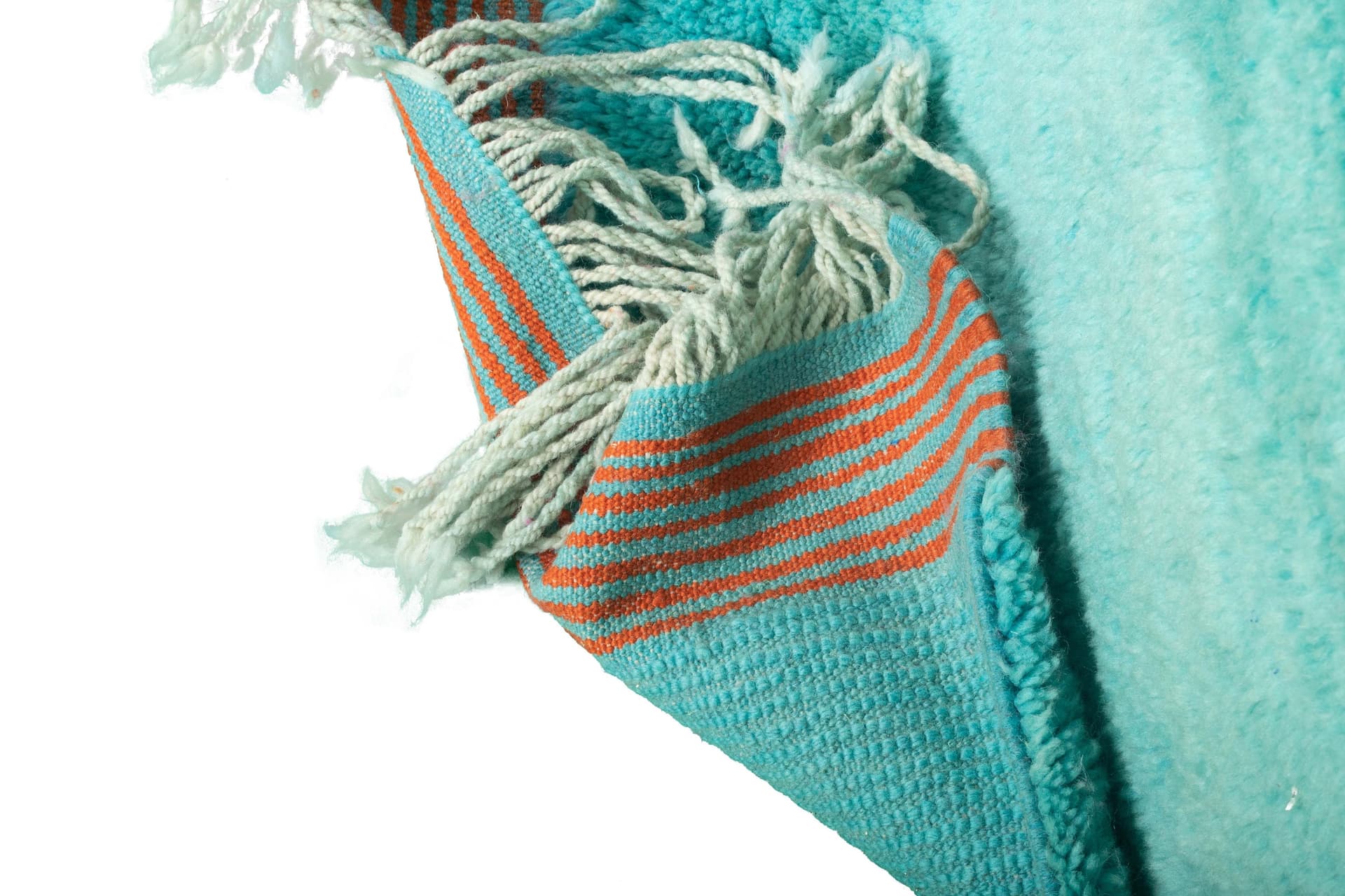Turquoise Abstract Beni Mrirt Rug