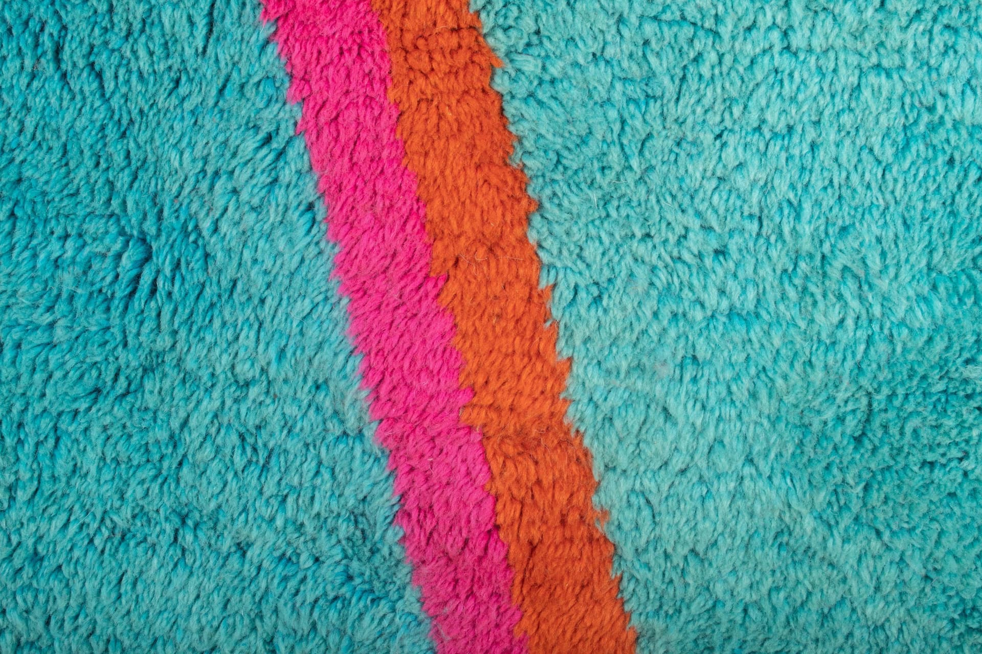 Turquoise Abstract Beni Mrirt Rug